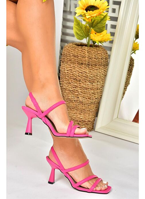 Fox Shoes Fuşya Kadın Topuklu Ayakkabı 10201 - Görsel 2