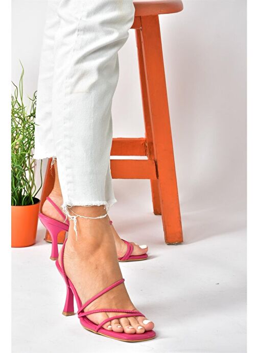 Fuşya Kalın Topuklu Kadın Ayakkabı P590033909 - Görsel 2