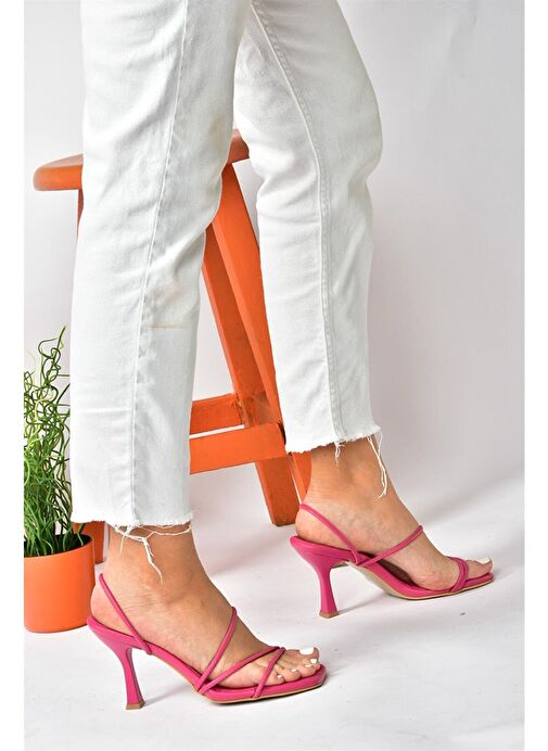 Fuşya Kalın Topuklu Kadın Ayakkabı P590033909 - Görsel 4