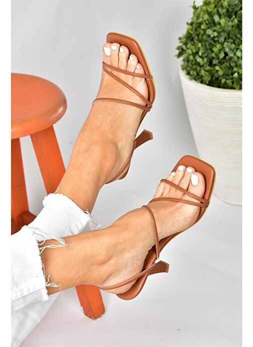 Taba Kalın Topuklu Kadın Ayakkabı P590033909 - Görsel 2