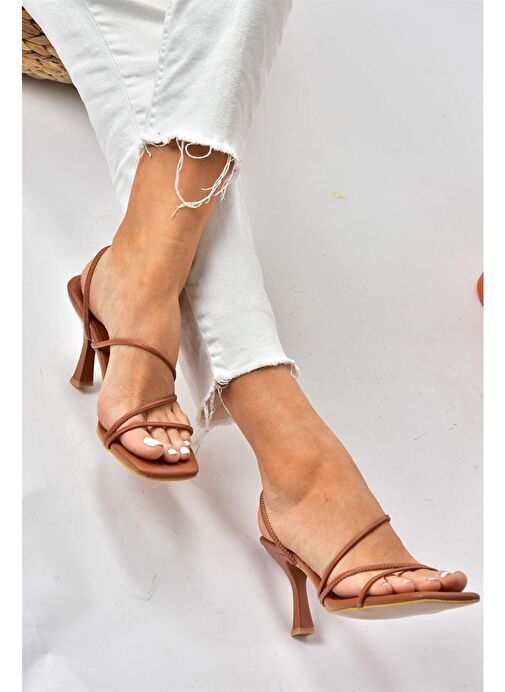 Taba Kalın Topuklu Kadın Ayakkabı P590033909 - Görsel 4