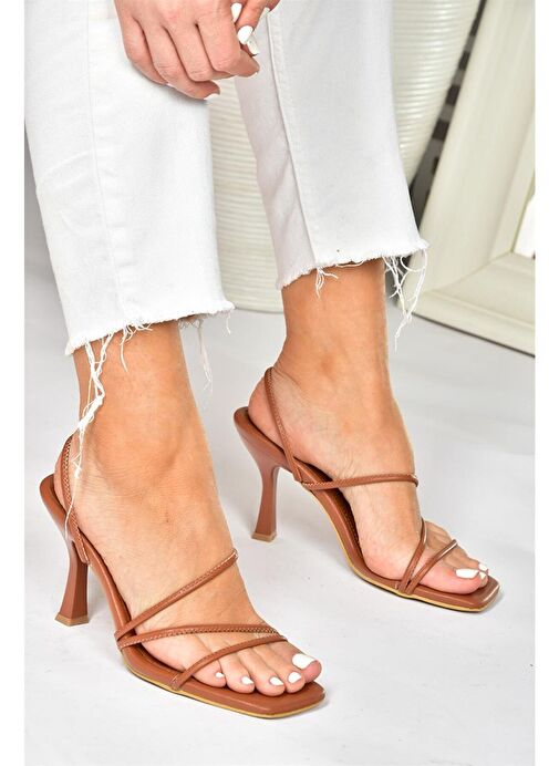 Taba Kalın Topuklu Kadın Ayakkabı P590033909 - Görsel 5