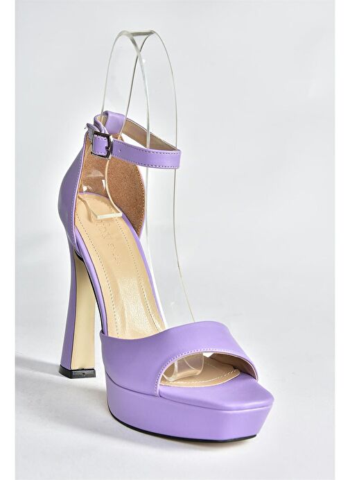 Eflatun Platform Kalın Topuklu Kadın Ayakkabı K404580109 - Görsel 8