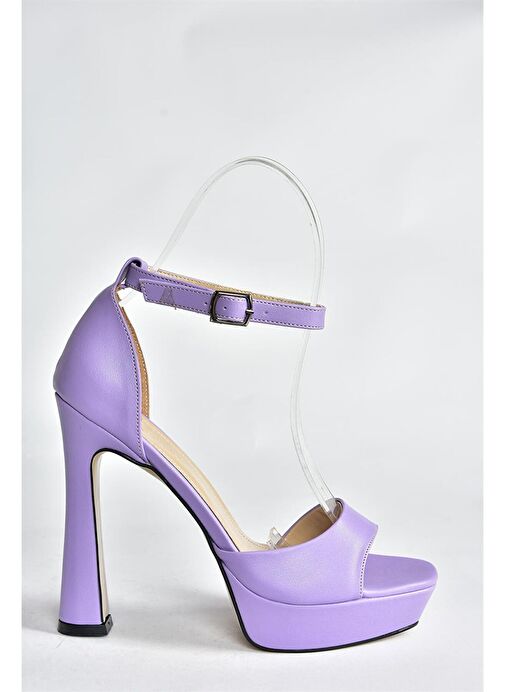 Eflatun Platform Kalın Topuklu Kadın Ayakkabı K404580109 - Görsel 9