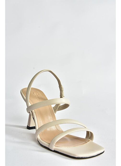 Fox Shoes Bej Kadın Topuklu Ayakkabı 10204 - Görsel 7