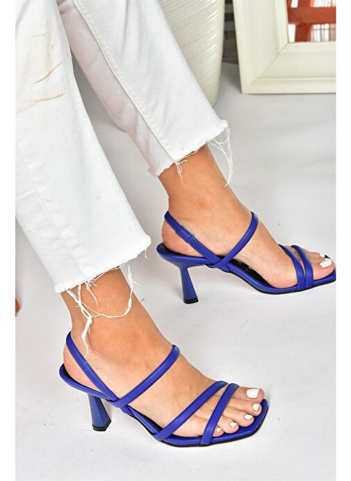 Fox Shoes Saks Kadın Topuklu Ayakkabı 10205 - Görsel 5