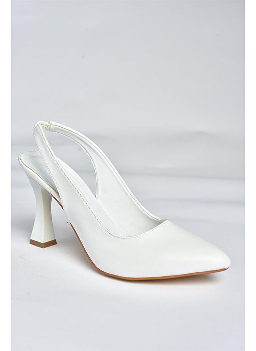 Fox Shoes Beyaz Kadın Topuklu Ayakkabı 10341 - Görsel 6
