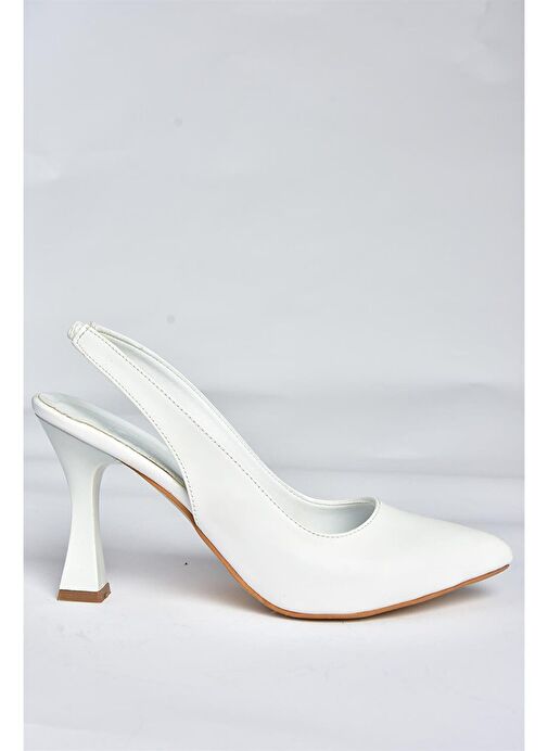 Fox Shoes Beyaz Kadın Topuklu Ayakkabı 10341 - Görsel 7