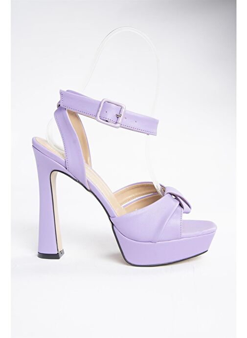 Fox Shoes Eflatun Kadın Topuklu Ayakkabı 10333 - Görsel 4