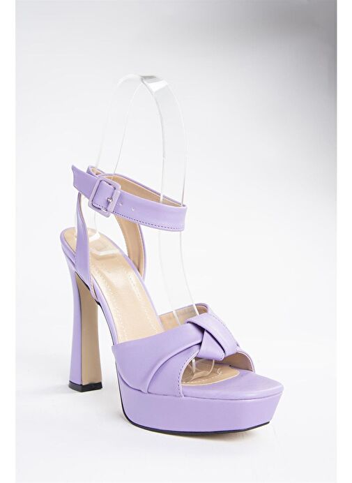 Fox Shoes Eflatun Kadın Topuklu Ayakkabı 10333 - Görsel 8