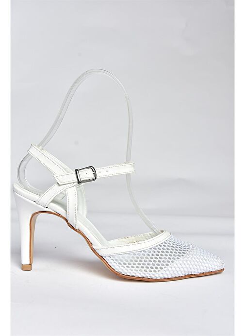 Fox Shoes Beyaz Kadın Topuklu Ayakkabı 10347 - Görsel 7