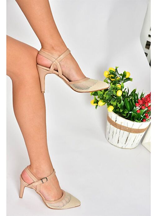 P372441315 Ten File Detaylı Topuklu Kadın Ayakkabı - Görsel 3