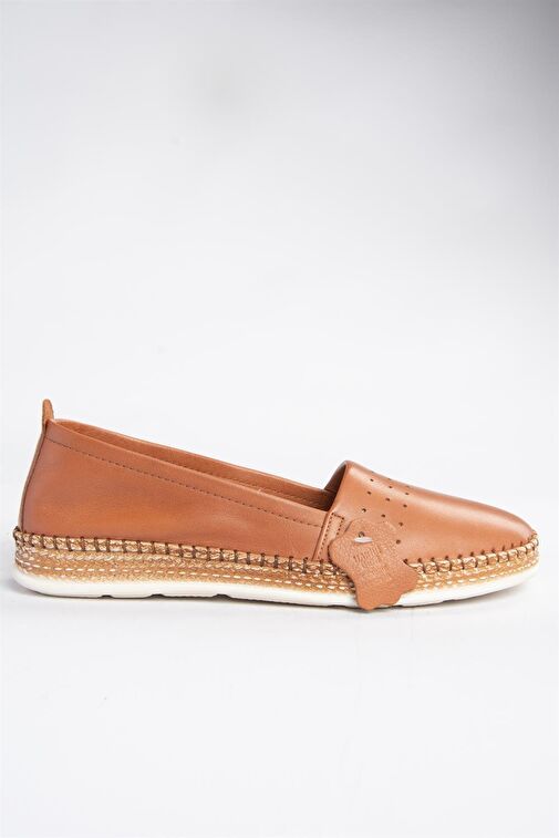 P555002503 Taba Hakiki Deri Günlük Kadın Ayakkabı - Görsel 6