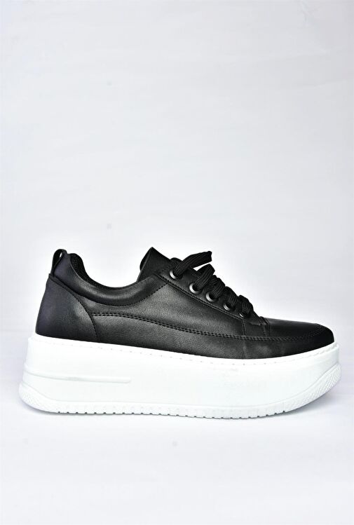 Fox Shoes Siyah-Beyaz Kadın Sneaker 10397 - Görsel 6