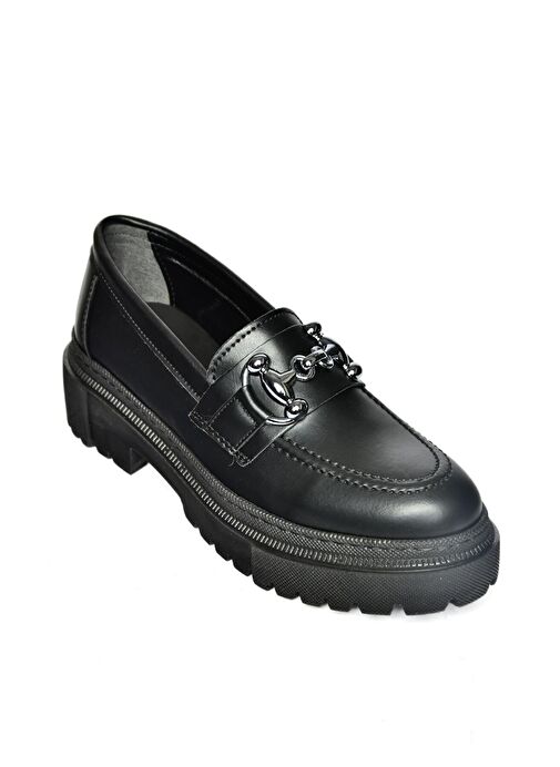 P6520343009 Siyah Kalın Tabanlı Kadın Günlük Ayakkabı - Görsel 8