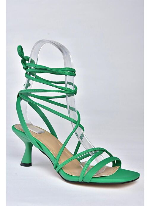 Fox Shoes Yeşil Kadın Topuklu Ayakkabı 10498 - Görsel 6