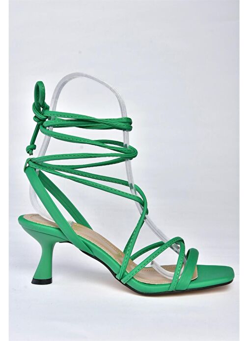 Fox Shoes Yeşil Kadın Topuklu Ayakkabı 10498 - Görsel 7