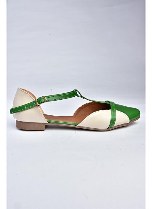 B726881809 Yeşil/Ten Günlük Kadın Babet - Görsel 6