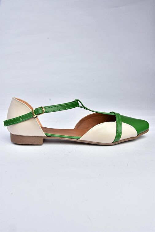 B726881809 Yeşil/Ten Günlük Kadın Babet - Görsel 6