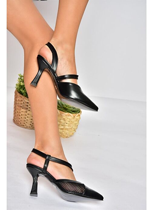 Fox Shoes Siyah Kadın Topuklu Ayakkabı 10613 - Görsel 3