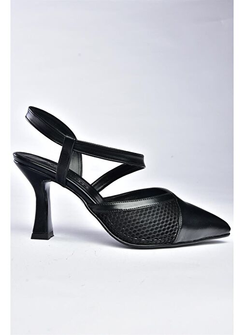 Fox Shoes Siyah Kadın Topuklu Ayakkabı 10613 - Görsel 7