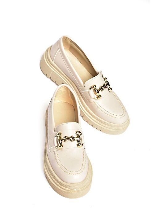 P6520343009 Bej Kalın Tabanlı Kadın Günlük Ayakkabı - Görsel 7