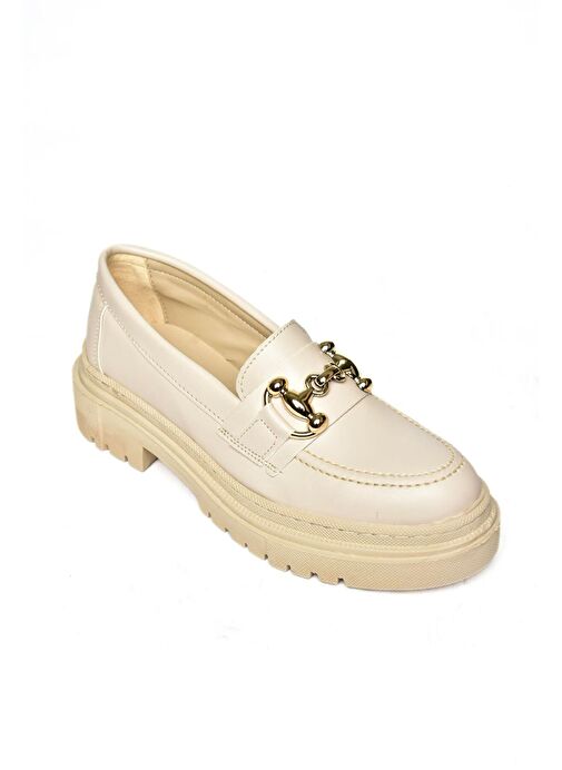 P6520343009 Bej Kalın Tabanlı Kadın Günlük Ayakkabı - Görsel 9