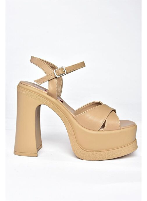 P820691009 Ten Kalın Topuklu Kadın Ayakkabı - Görsel 6