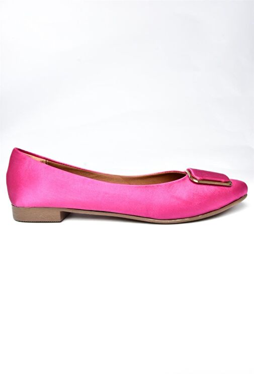 P726776304 Fuşya Saten Kumaş Kadın Babet - Görsel 6