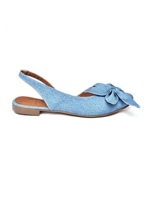 H726809004 Mavi Kot Kumaş Kadın Babet - Görsel 6