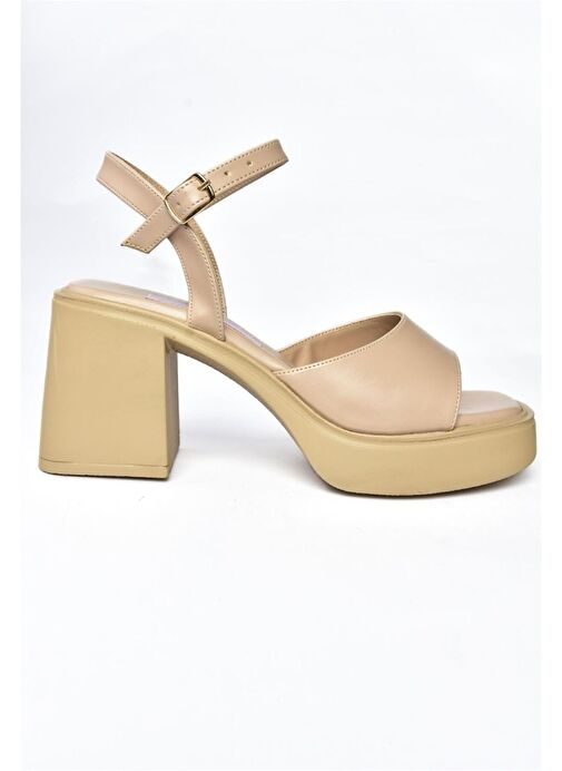 P820015509 Ten Kalın Topuklu Kadın Ayakkabı - Görsel 6