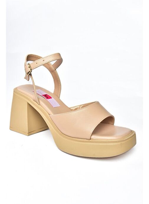 P820015509 Ten Kalın Topuklu Kadın Ayakkabı - Görsel 7