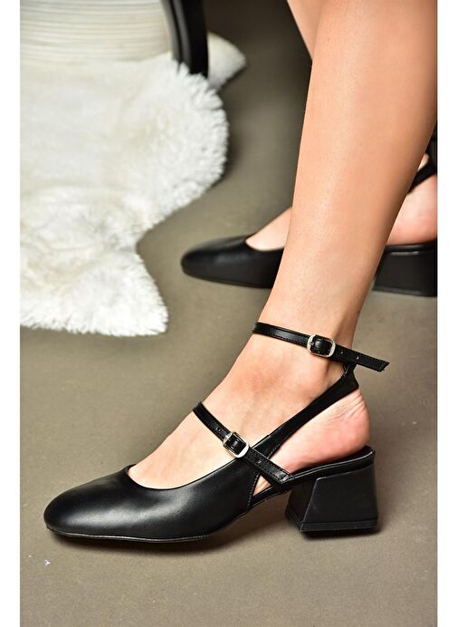 Fox Shoes Siyah Kadın Topuklu Ayakkabı 11234 - Görsel 3