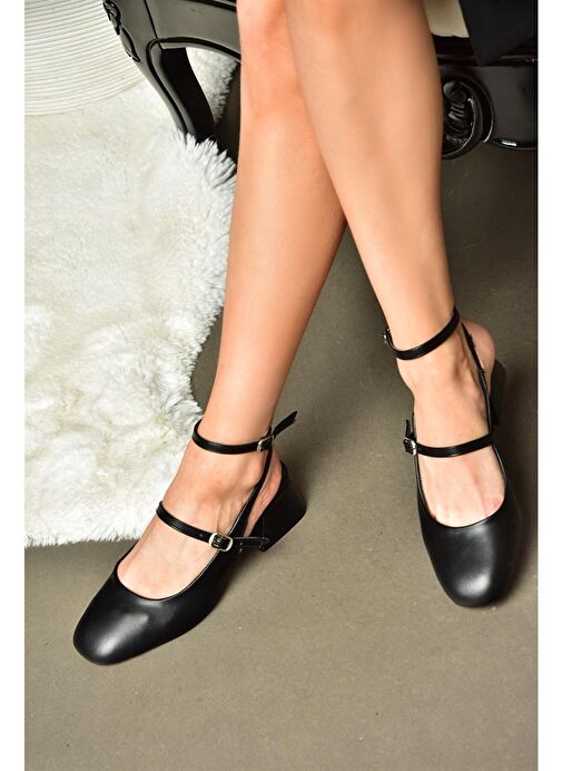 Fox Shoes Siyah Kadın Topuklu Ayakkabı 11234 - Görsel 4