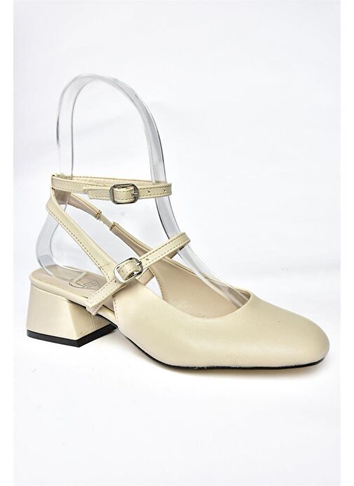 Fox Shoes Bej Kadın Topuklu Ayakkabı 11235 - Görsel 9