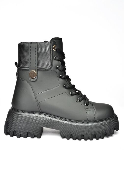 R973970109 Siyah Kalın Tabanlı Günlük Kadın Bot - Görsel 7