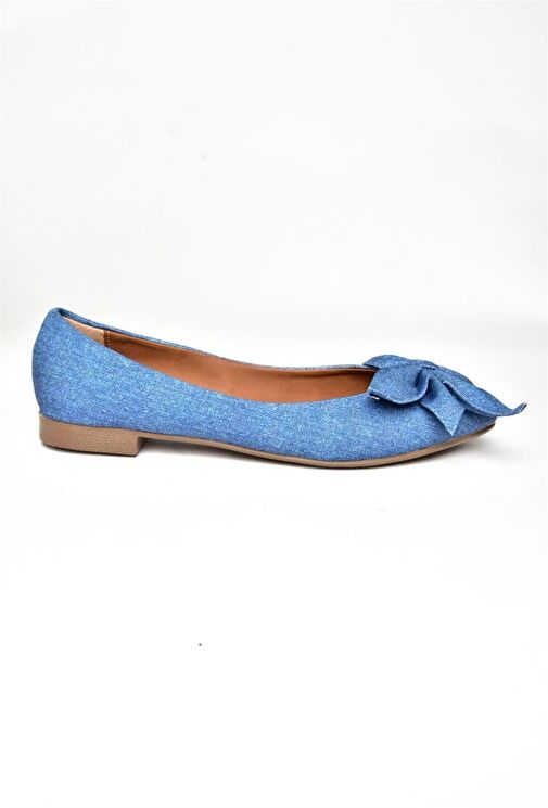 H726810504 Lacivert Kot Kadın Babet - Görsel 6