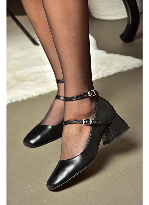 Fox Shoes Siyah Kadın Topuklu Ayakkabı 11272 - Görsel 7