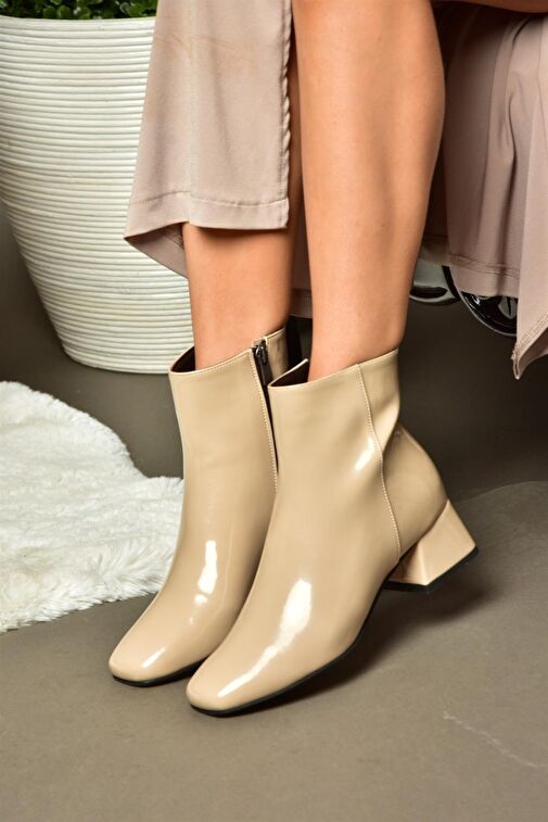 R654012408 Ten Rugan Kalın Topuklu Kadın Bot - Görsel 5