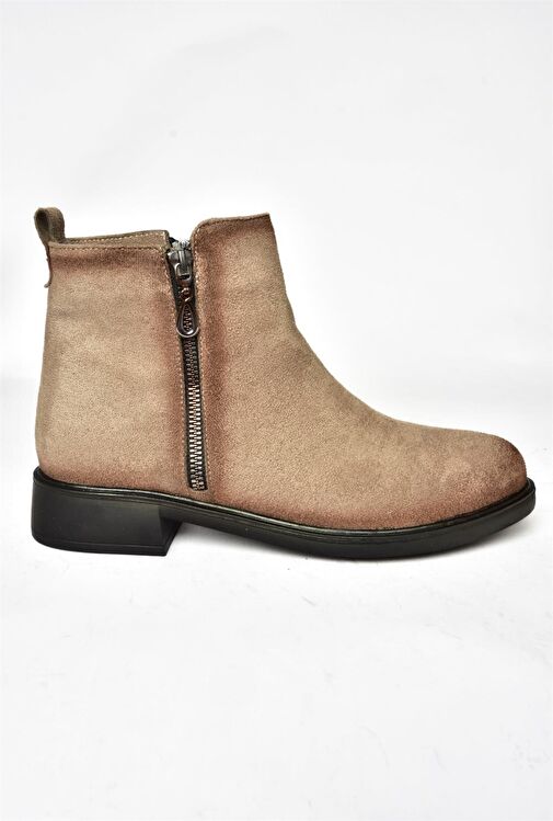 R374050402 Vizon Süet Alçak Tabanlı Kadın Bot - Görsel 7