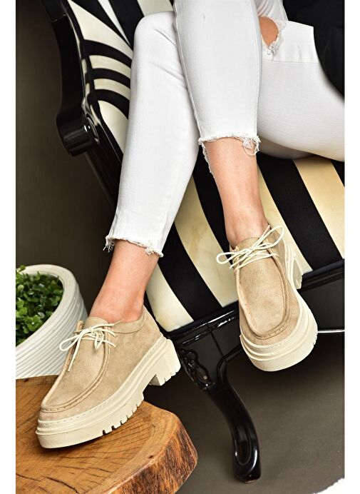 R294783002 Ten Süet Kadın Ayakkabı - Görsel 2