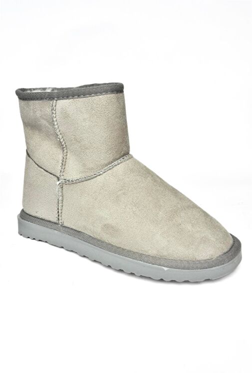 R612026502 Gri Süet İçi Tüylü Kadın Bot - Görsel 8