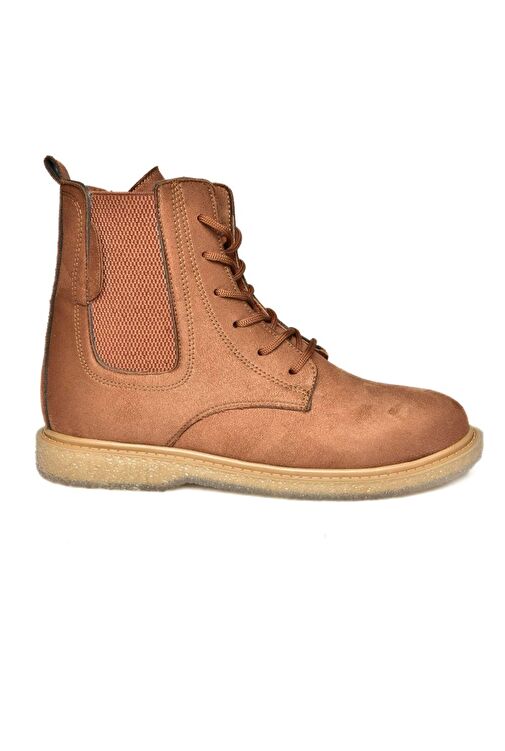 R374961902 Taba Süet Yanı Lastikli Klasik Kadın Bot - Görsel 6