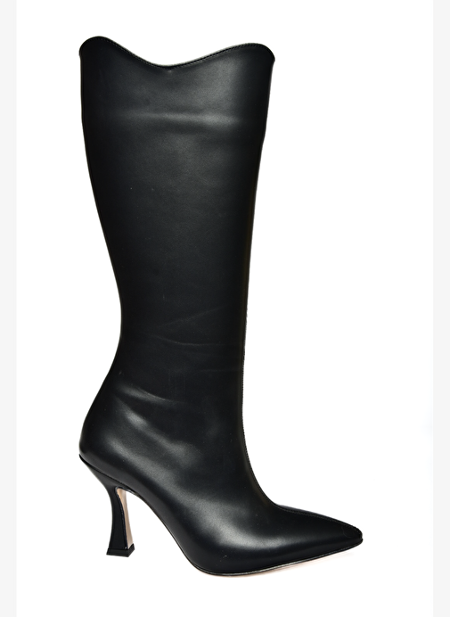 R820020109 Siyah İnce Topuklu Kadın Çizme - Görsel 9