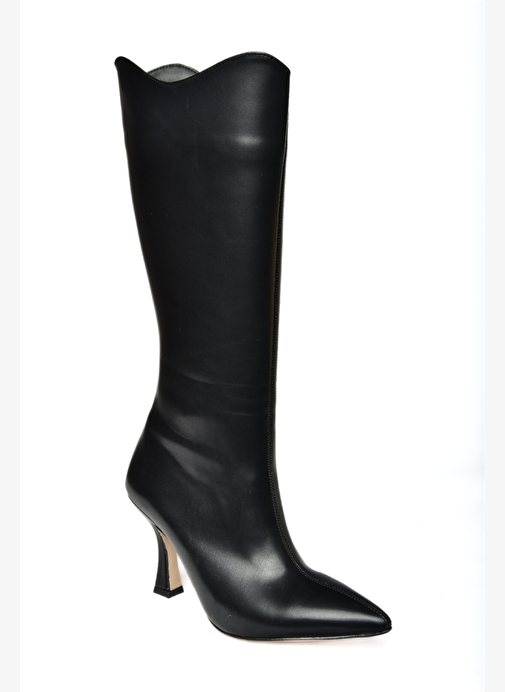 R820020109 Siyah İnce Topuklu Kadın Çizme - Görsel 7