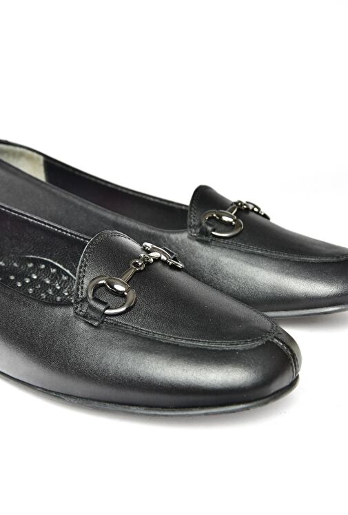 R667001403 Siyah Hakiki Deri Babet - Görsel 5