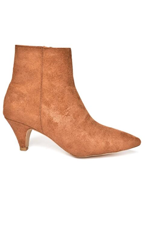 R404710002 Taba Süet Alçak Topuklu Kadın Bot - Görsel 7