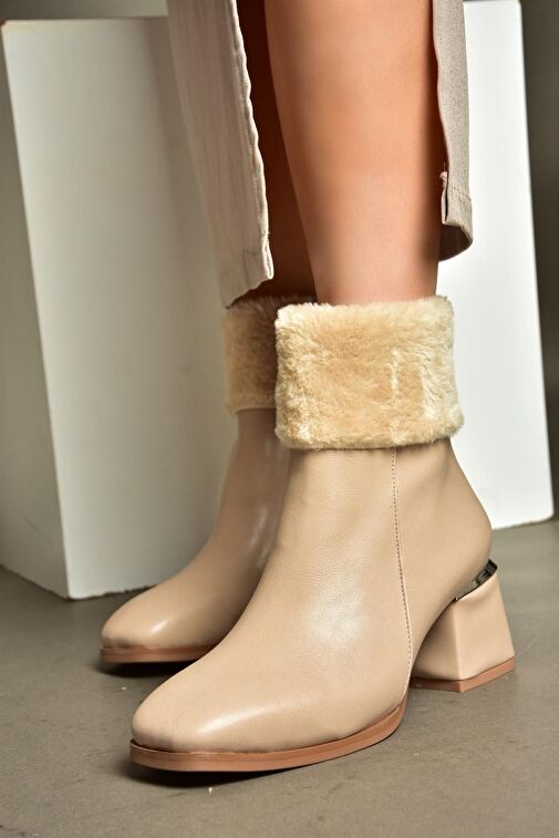 R241049109 Ten Kalın Topuklu Kadın Bot - Görsel 3