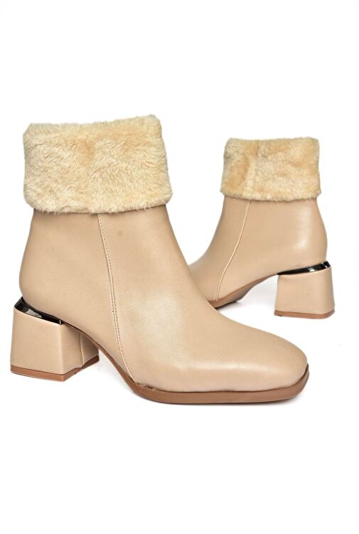 R241049109 Ten Kalın Topuklu Kadın Bot - Görsel 7