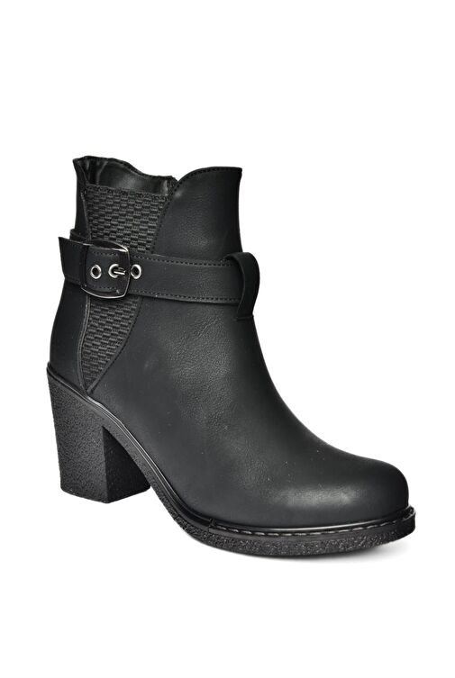 R674151409 Siyah Kalın Topuklu Kadın Bot - Görsel 5